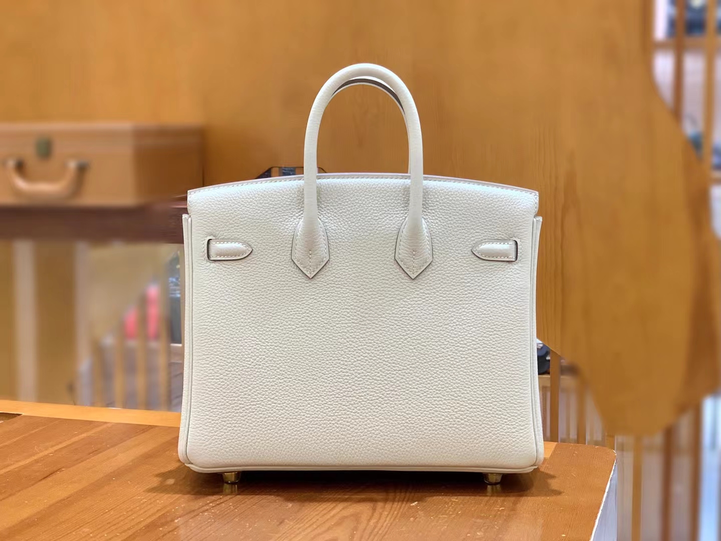 Hermes Birkin 25cm Craie Togo GHW