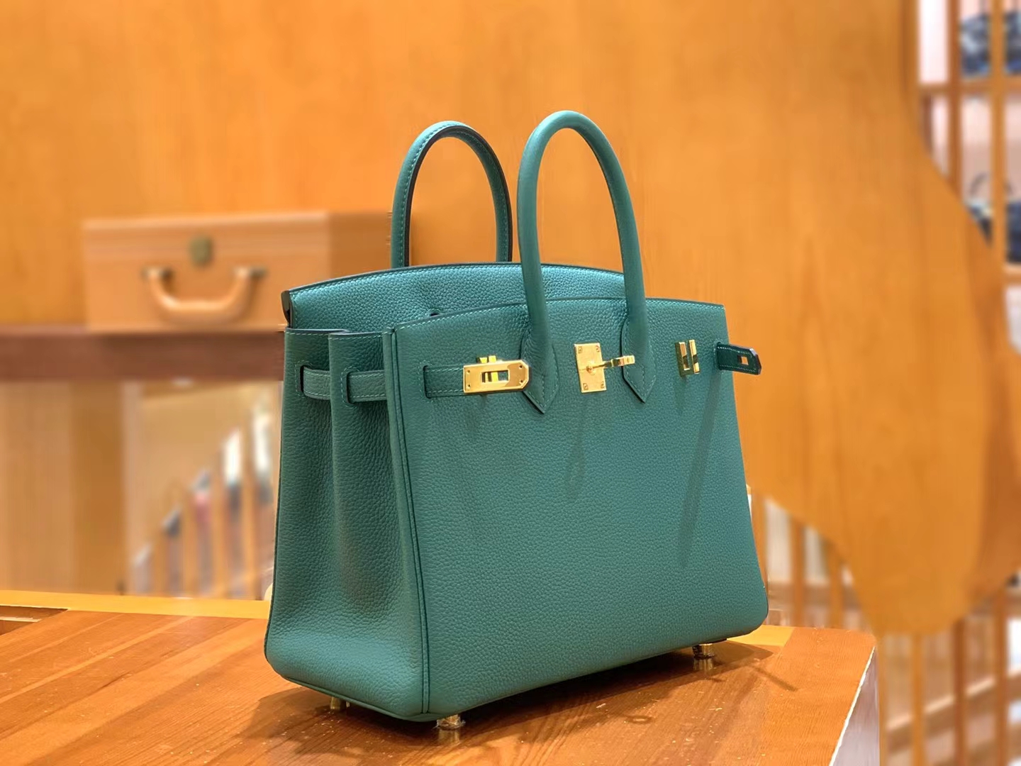 Perfect Hermes HERMES Birkin 30CM Z6 Malachite Togo Full handmade -  lushenticbags